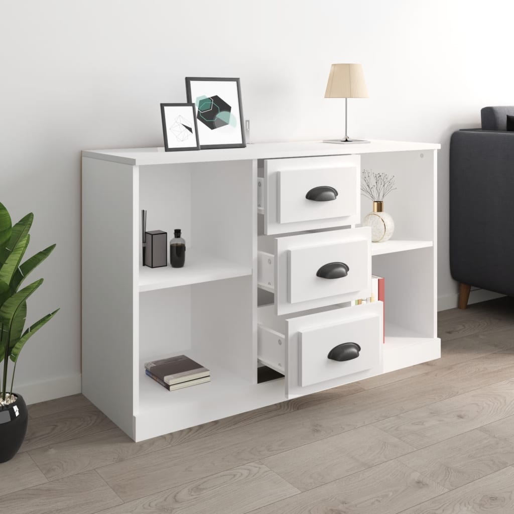 Buffet blanc 104,5x35,5x67,5 cm bois d'ingénierie - XIOS
