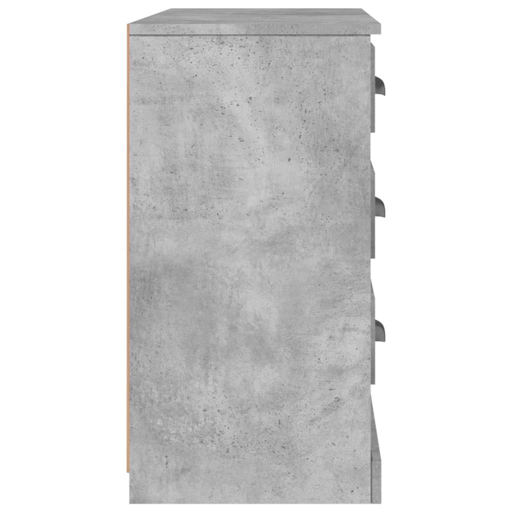 Buffet gris béton 104,5x35,5x67,5 cm bois d'ingénierie - XIOS