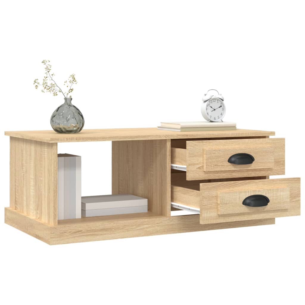 Table basse Chêne sonoma 90x50x35 cm Bois d'ingénierie - XIOS