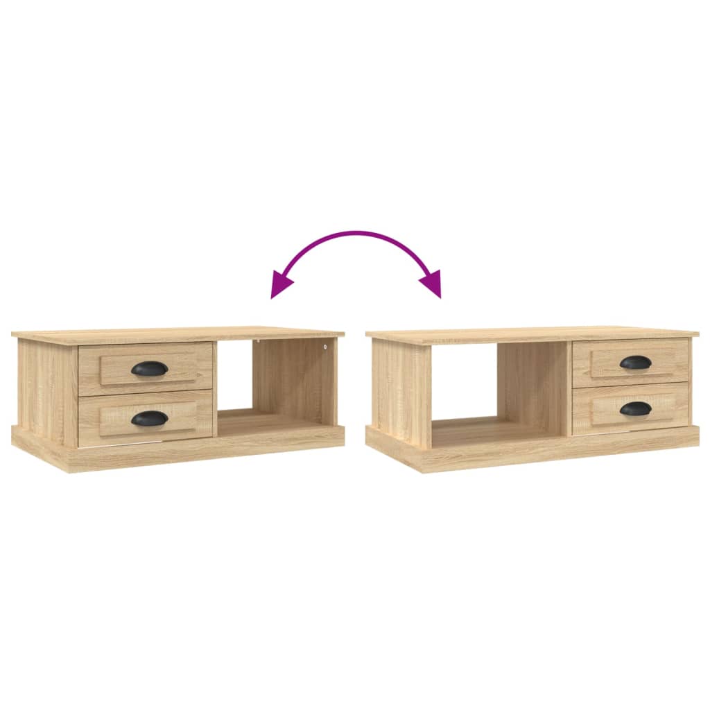 Table basse Chêne sonoma 90x50x35 cm Bois d'ingénierie - XIOS