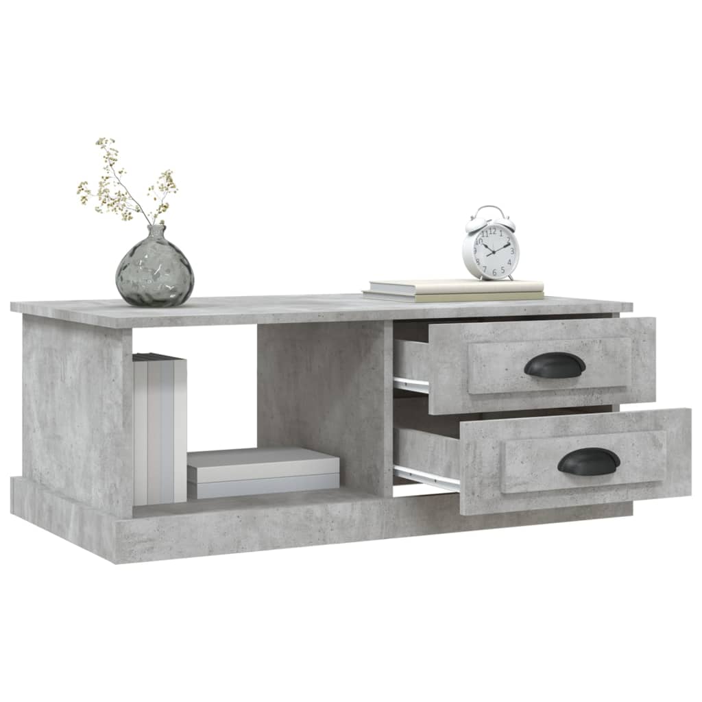 Table basse Gris béton 90x50x35 cm Bois d'ingénierie - XIOS