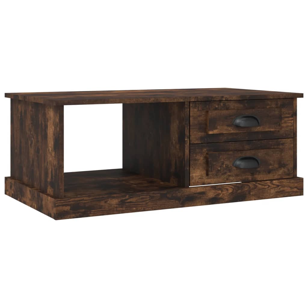 Table basse Chêne fumé 90x50x35 cm Bois d'ingénierie - XIOS