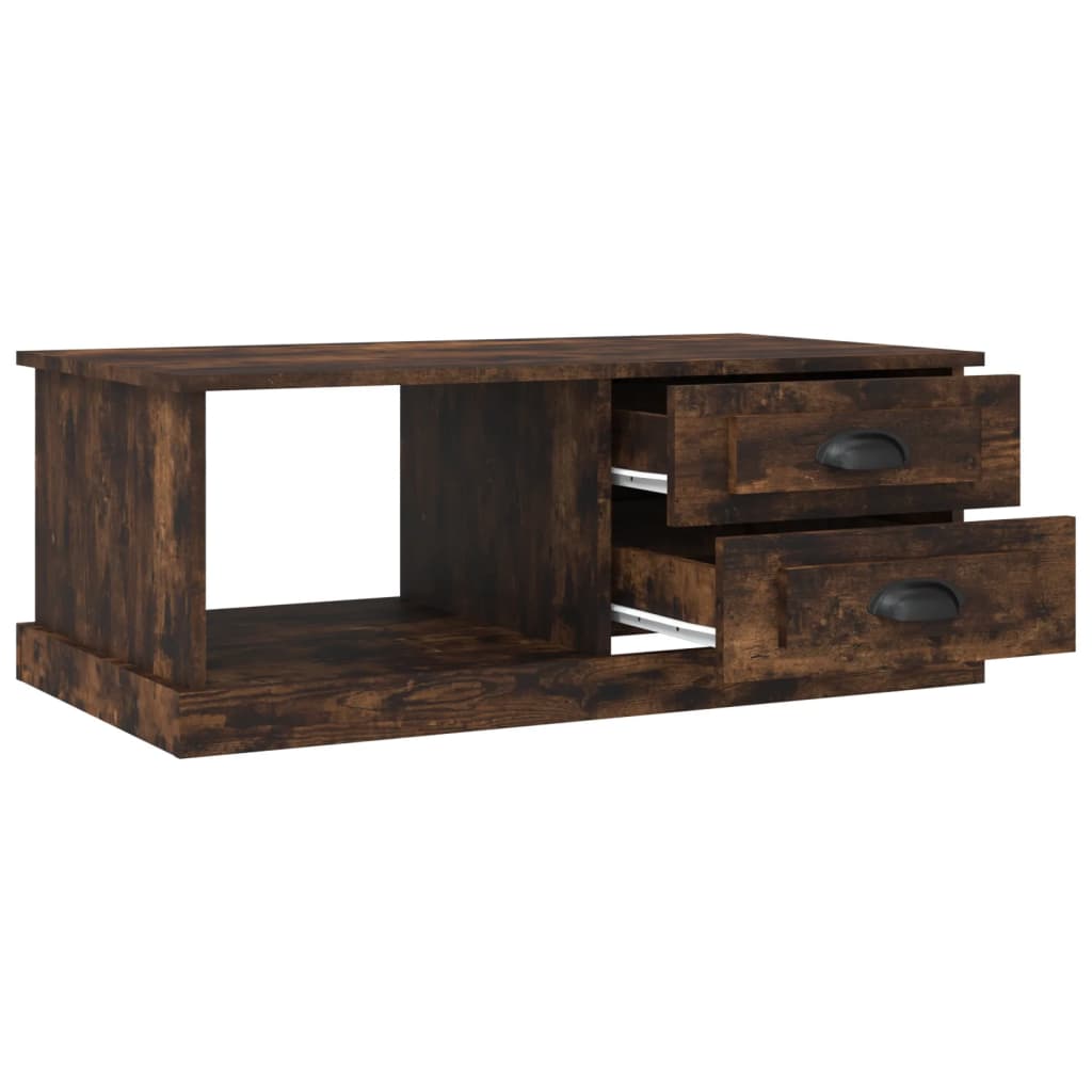 Table basse Chêne fumé 90x50x35 cm Bois d'ingénierie - XIOS