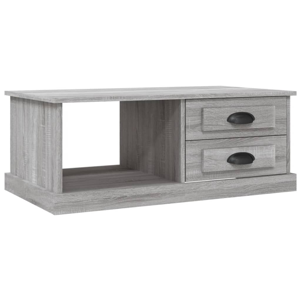 Table basse Sonoma gris 90x50x35 cm Bois d'ingénierie - XIOS