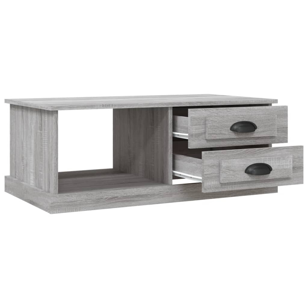 Table basse Sonoma gris 90x50x35 cm Bois d'ingénierie - XIOS
