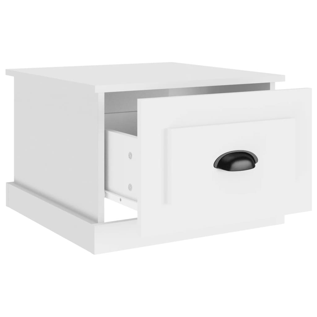 Table basse blanc 50x50x35 cm bois d'ingénierie - XIOS