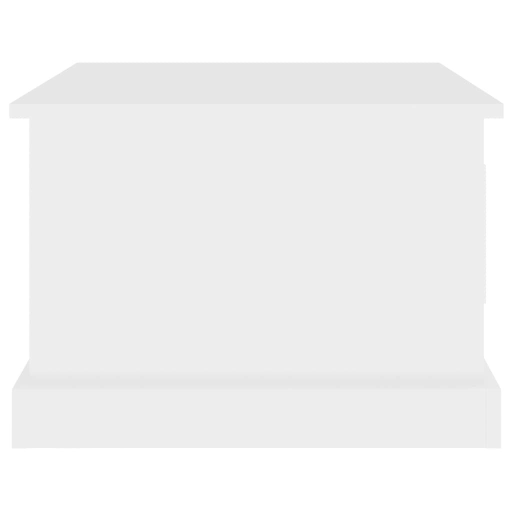 Table basse blanc 50x50x35 cm bois d'ingénierie - XIOS