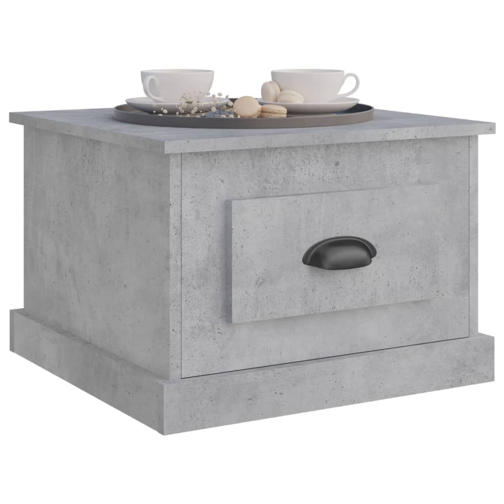 Table basse gris béton 50x50x35 cm bois d'ingénierie - XIOS