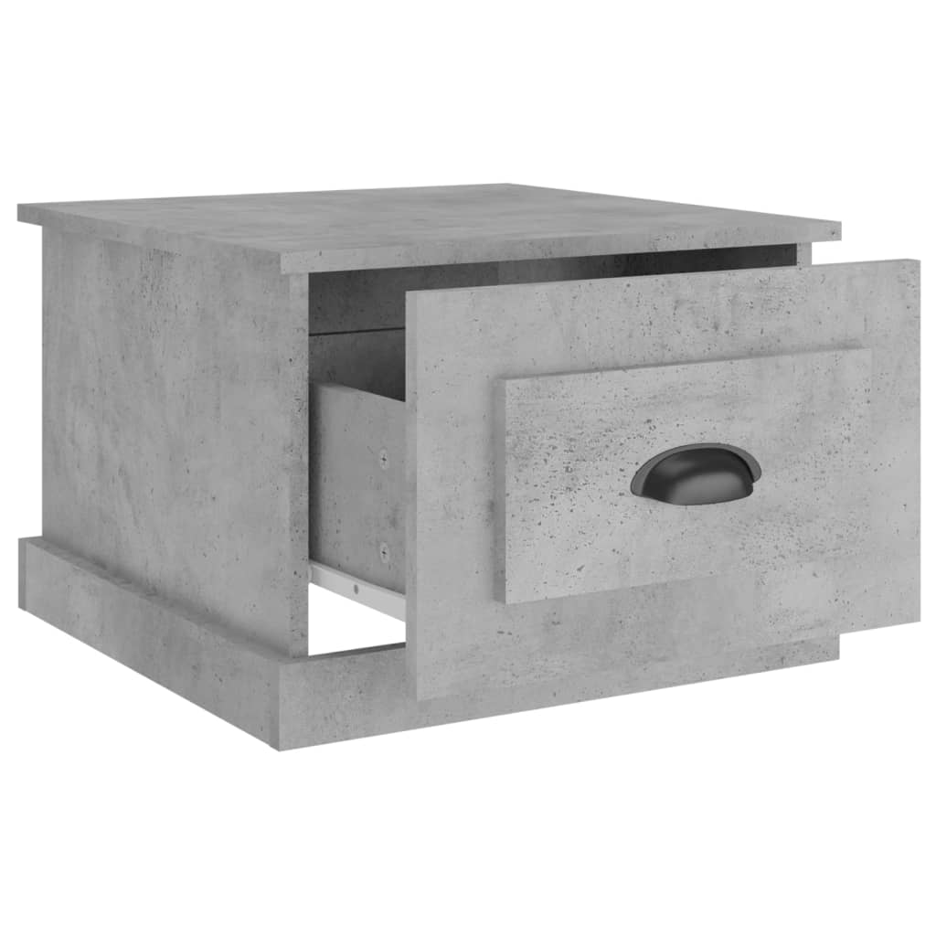 Table basse gris béton 50x50x35 cm bois d'ingénierie - XIOS