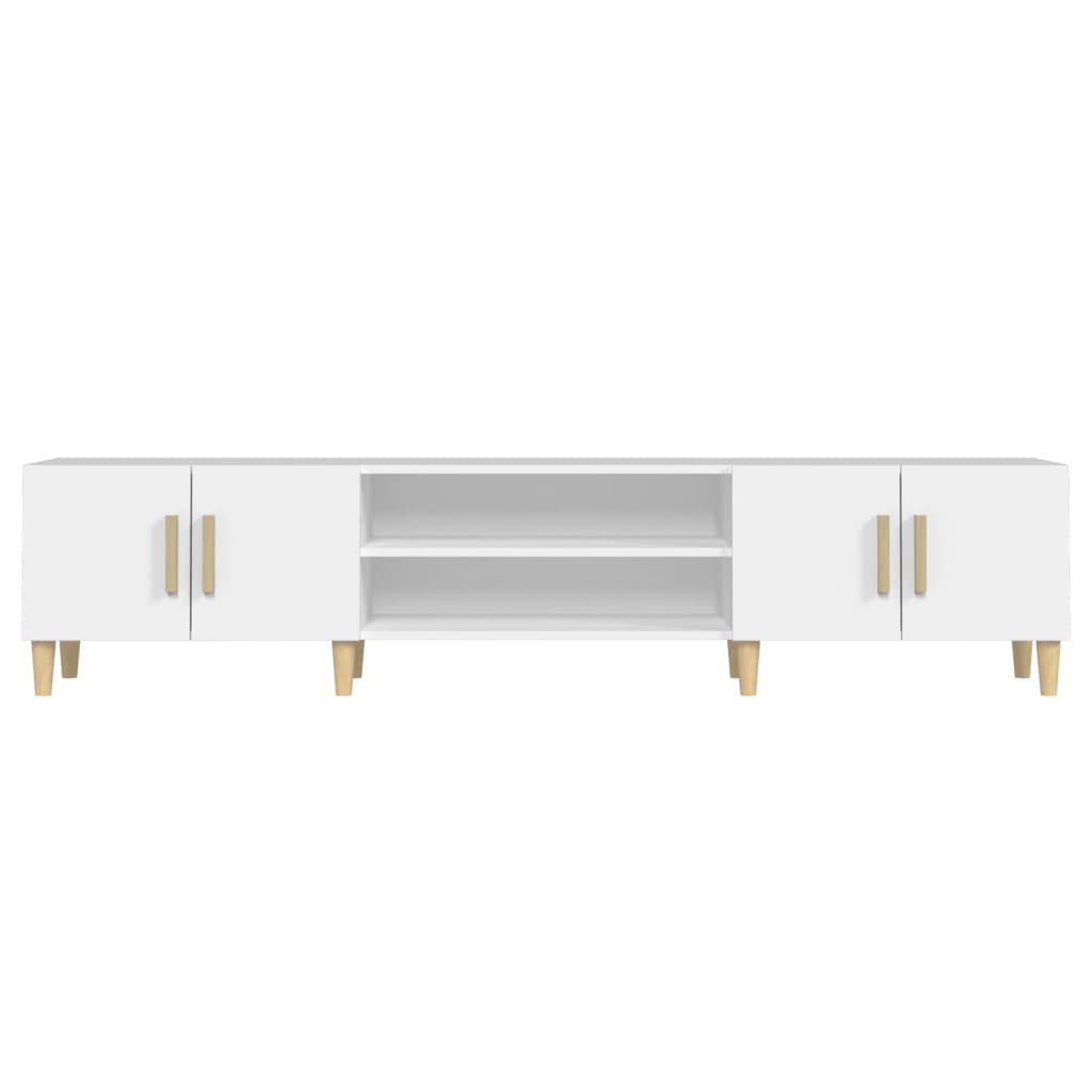 Meuble TV blanc 180x31,5x40 cm bois d'ingénierie - XIOS