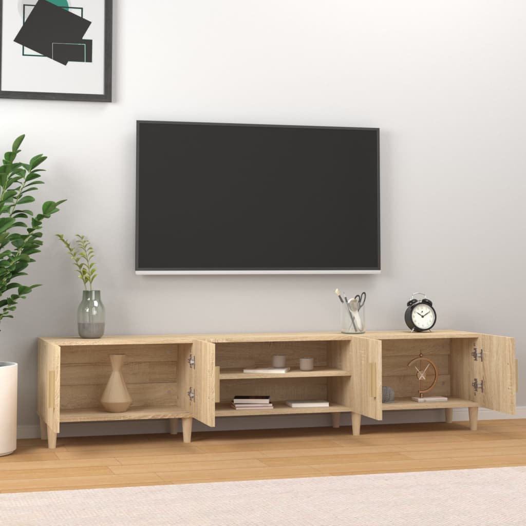 Meuble TV Chêne Sonoma 180x31,5x40 cm Bois d'ingénierie - XIOS