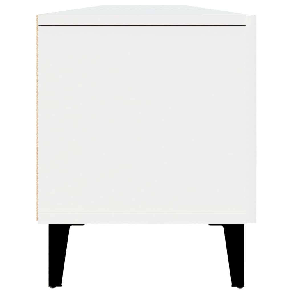 Meuble TV blanc 180x31,5x40 cm bois d'ingénierie - XIOS