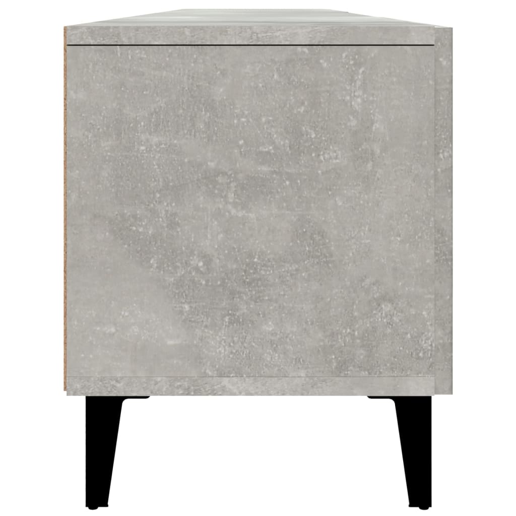 Meuble TV gris béton 180x31,5x40 cm bois d'ingénierie - XIOS