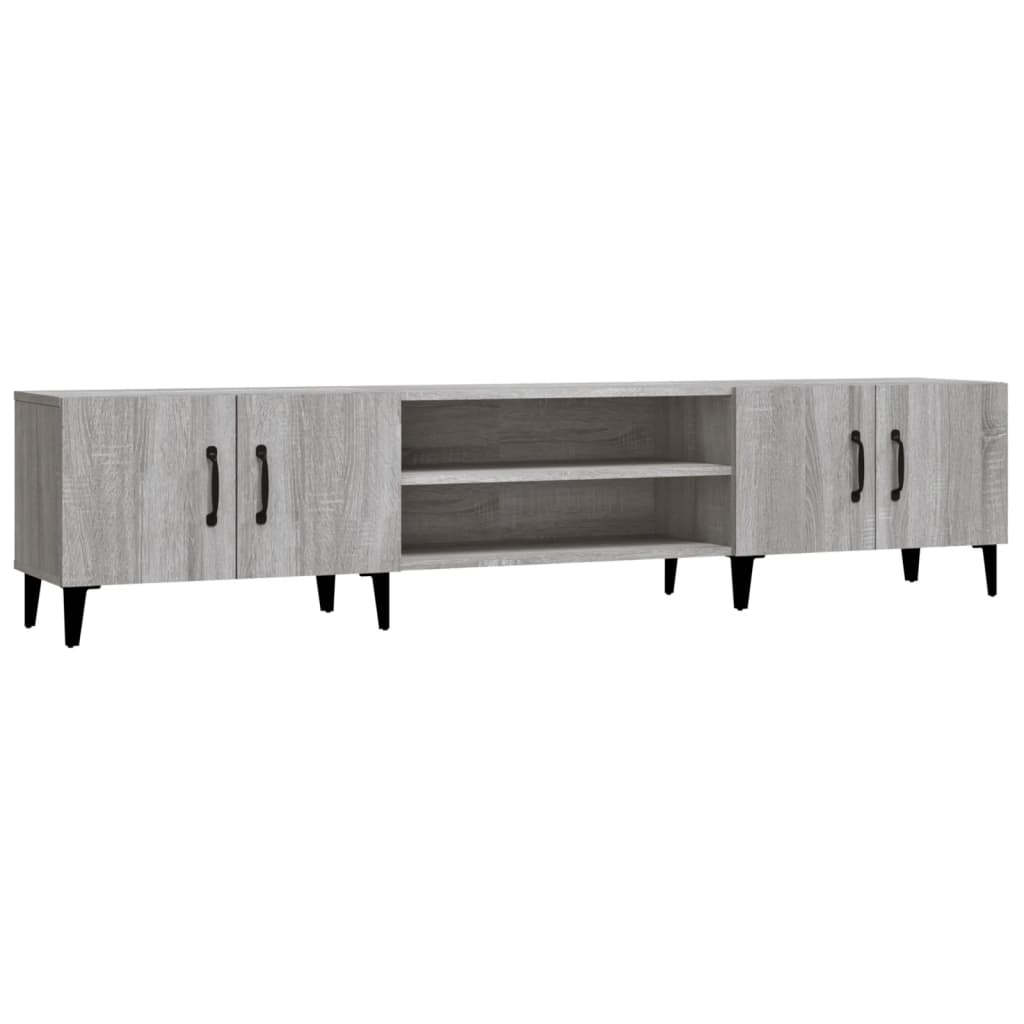 Meuble TV sonoma gris 180x31,5x40 cm bois d'ingénierie - XIOS