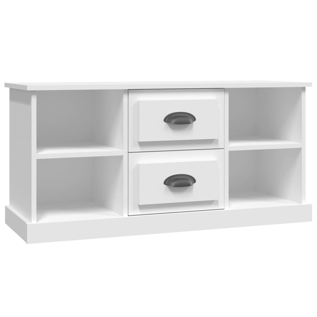 Meuble TV blanc 99,5x35,5x48 cm bois d'ingénierie - XIOS