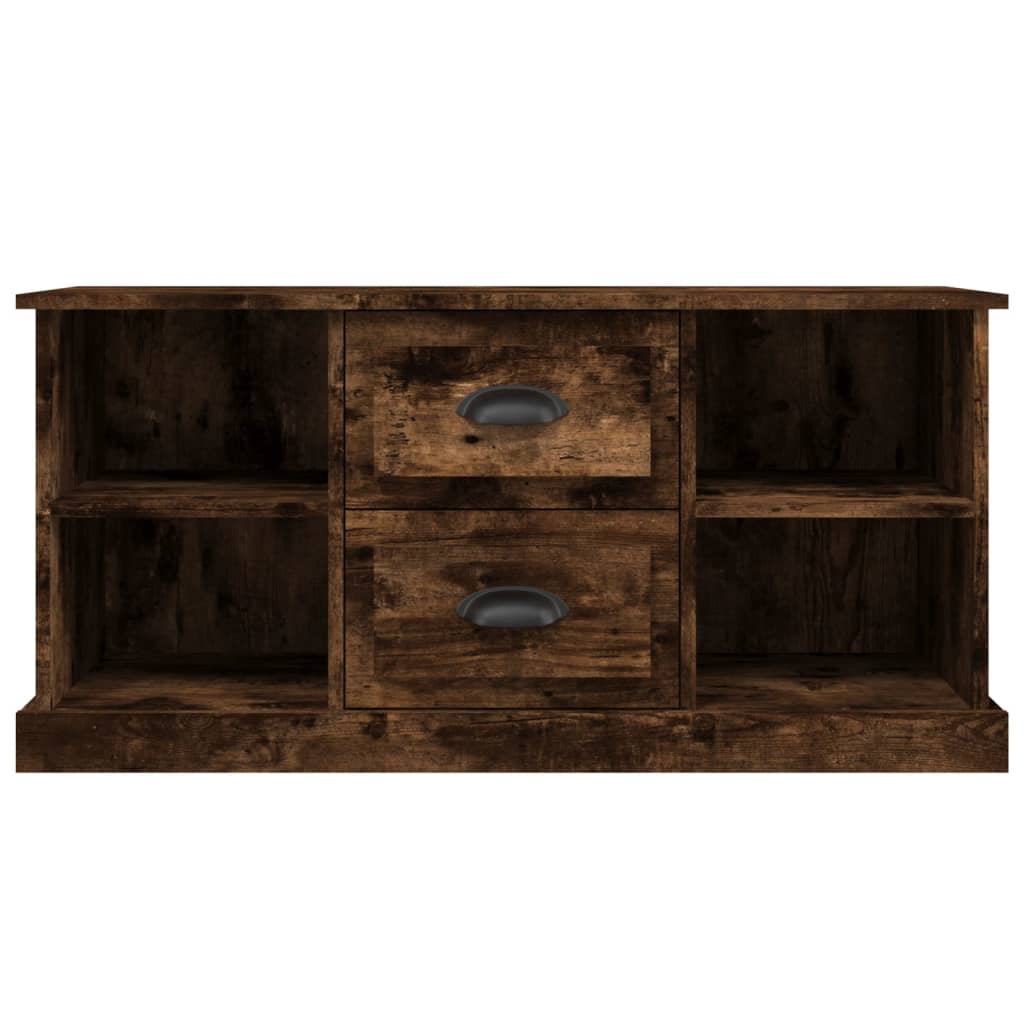 Meuble TV chêne fumé 99,5x35,5x48 cm bois d'ingénierie - XIOS