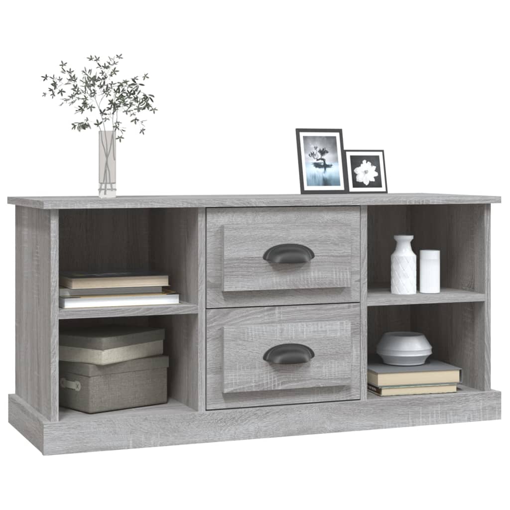 Meuble TV sonoma gris 99,5x35,5x48 cm bois d'ingénierie - XIOS