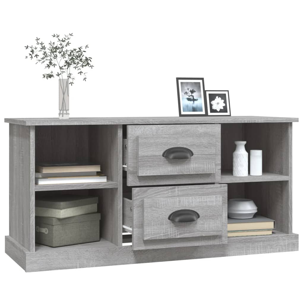 Meuble TV sonoma gris 99,5x35,5x48 cm bois d'ingénierie - XIOS