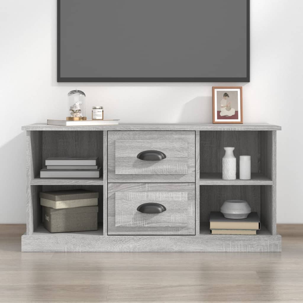 Meuble TV sonoma gris 99,5x35,5x48 cm bois d'ingénierie - XIOS