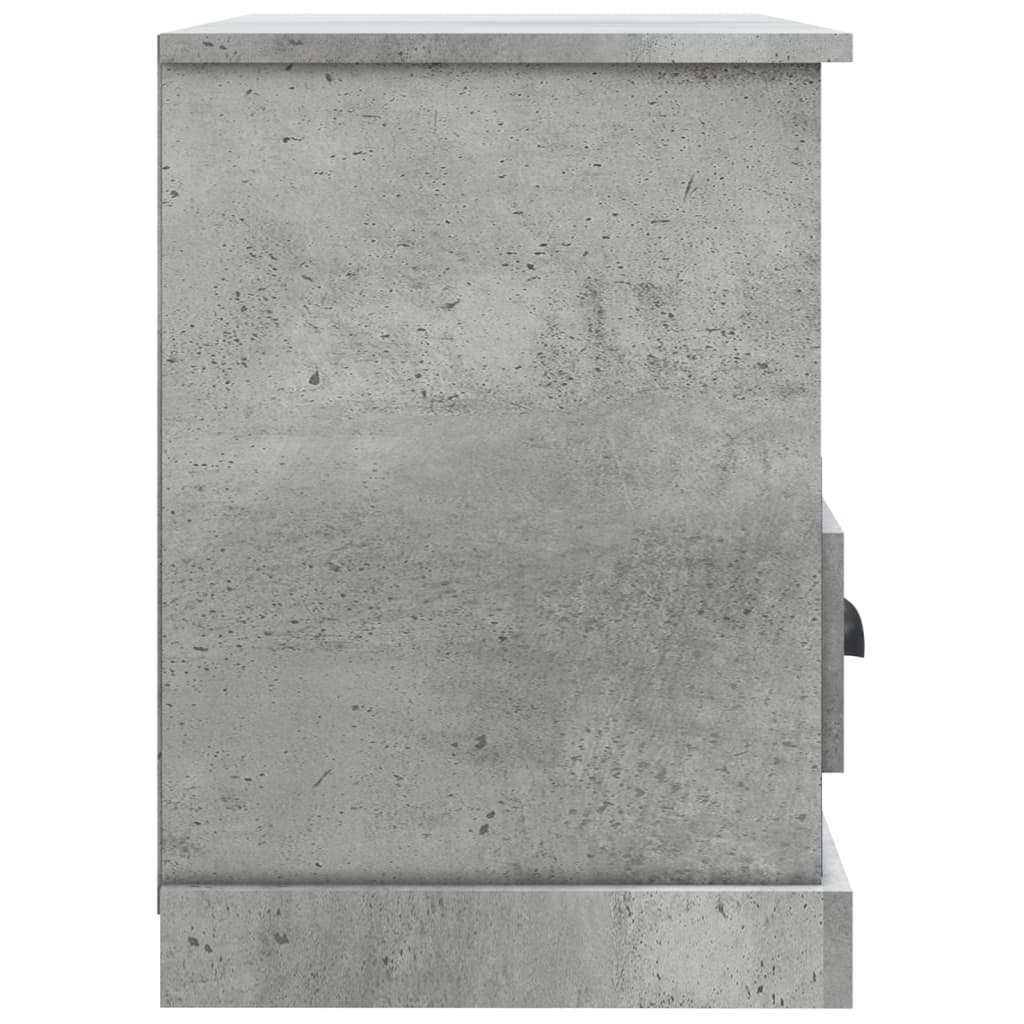 Meuble TV gris béton 80x35x50 cm bois d'ingénierie - XIOS