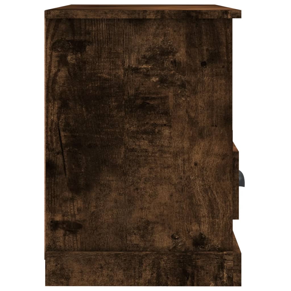 Meuble TV chêne fumé 80x35x50 cm bois d'ingénierie - XIOS