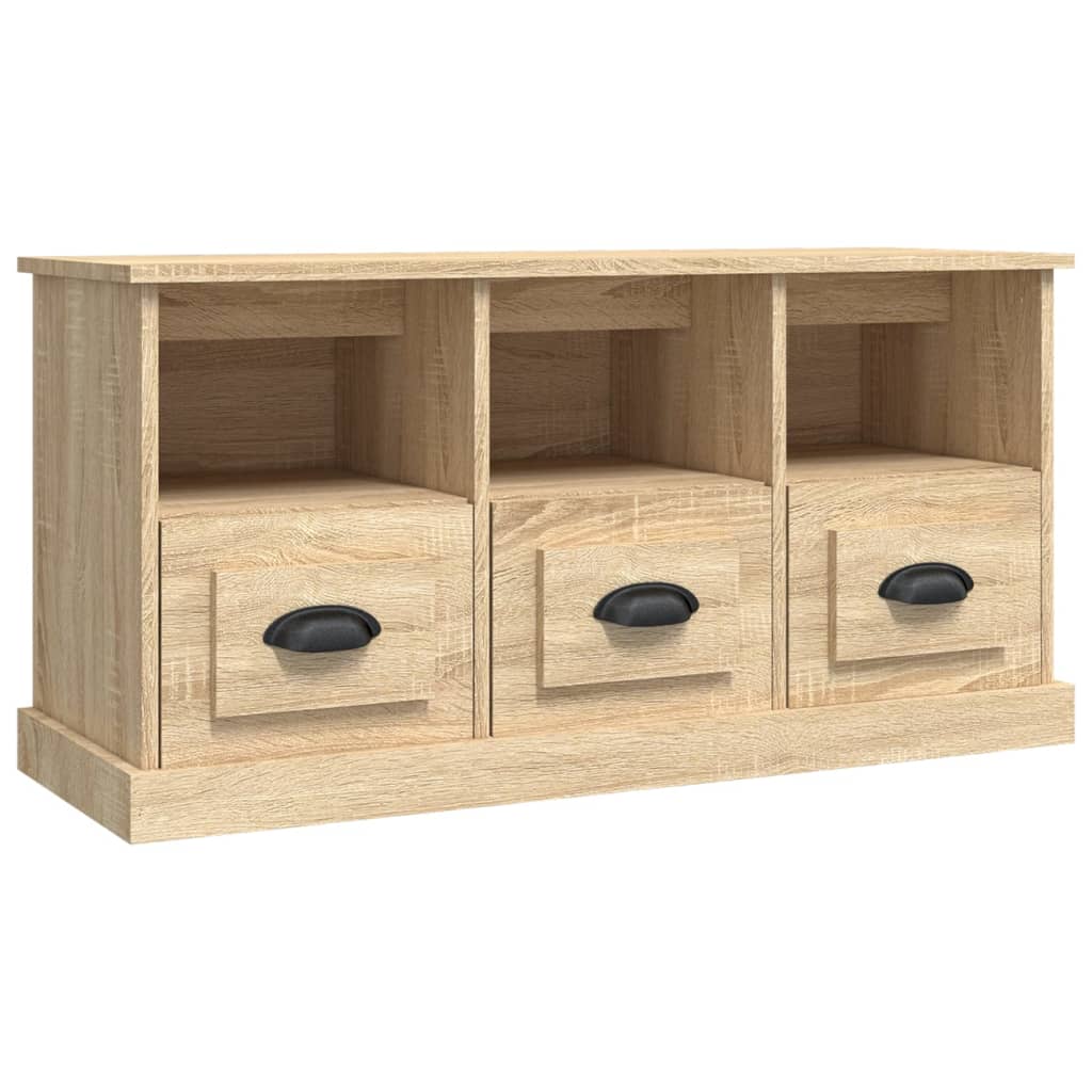 Meuble TV chêne sonoma 100x35x50 cm bois d'ingénierie - XIOS