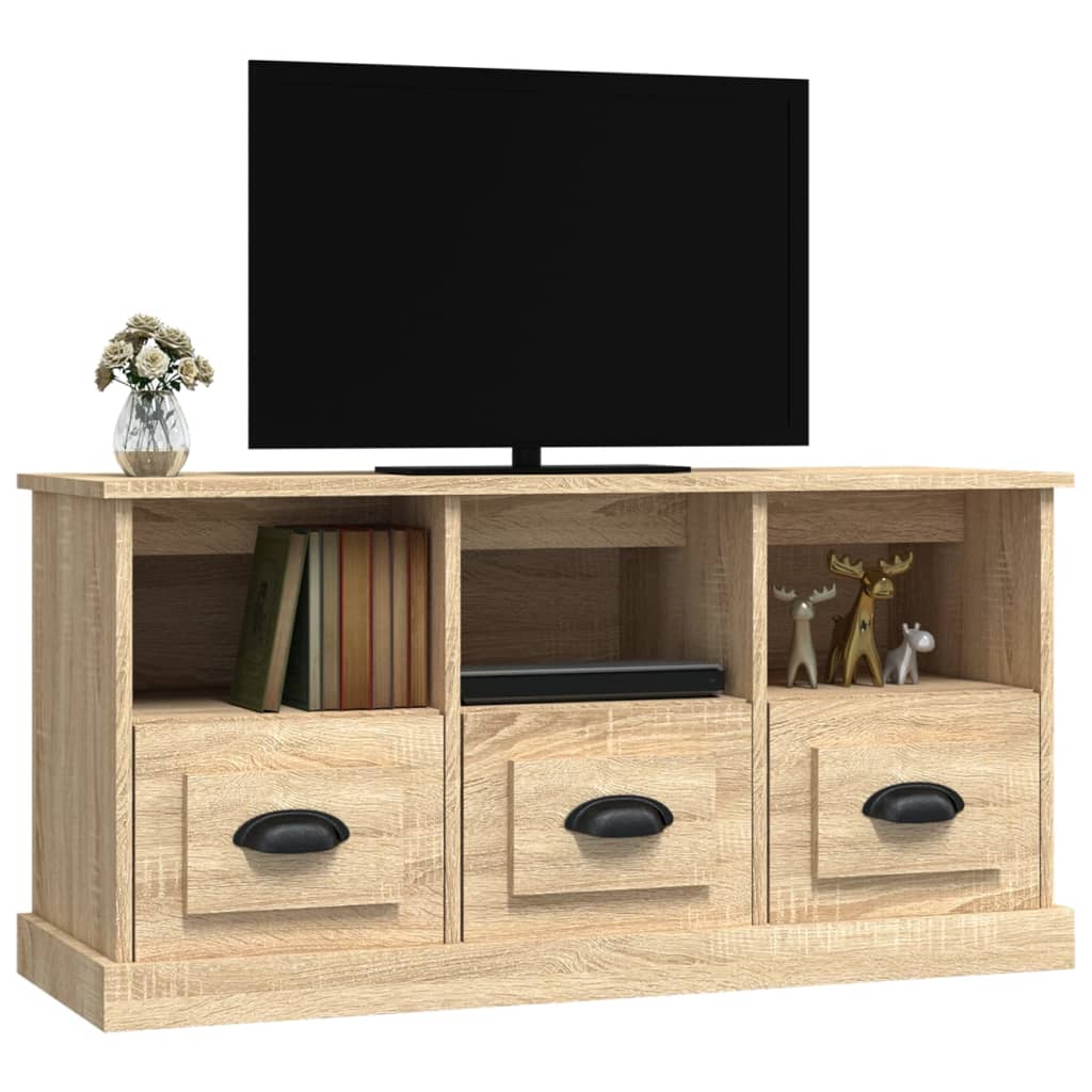 Meuble TV chêne sonoma 100x35x50 cm bois d'ingénierie - XIOS