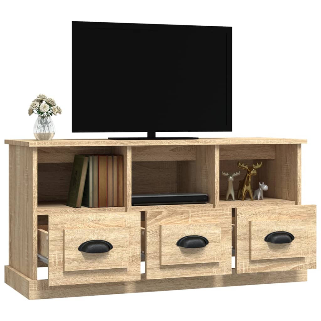 Meuble TV chêne sonoma 100x35x50 cm bois d'ingénierie - XIOS