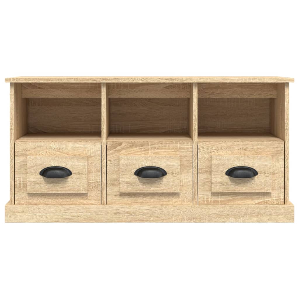 Meuble TV chêne sonoma 100x35x50 cm bois d'ingénierie - XIOS
