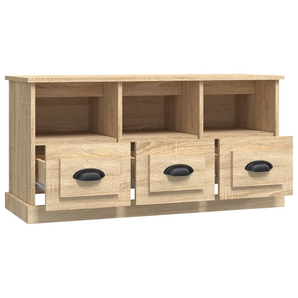 Meuble TV chêne sonoma 100x35x50 cm bois d'ingénierie - XIOS