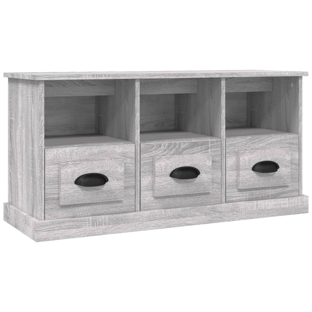 Meuble TV sonoma gris 100x35x50 cm bois d'ingénierie - XIOS