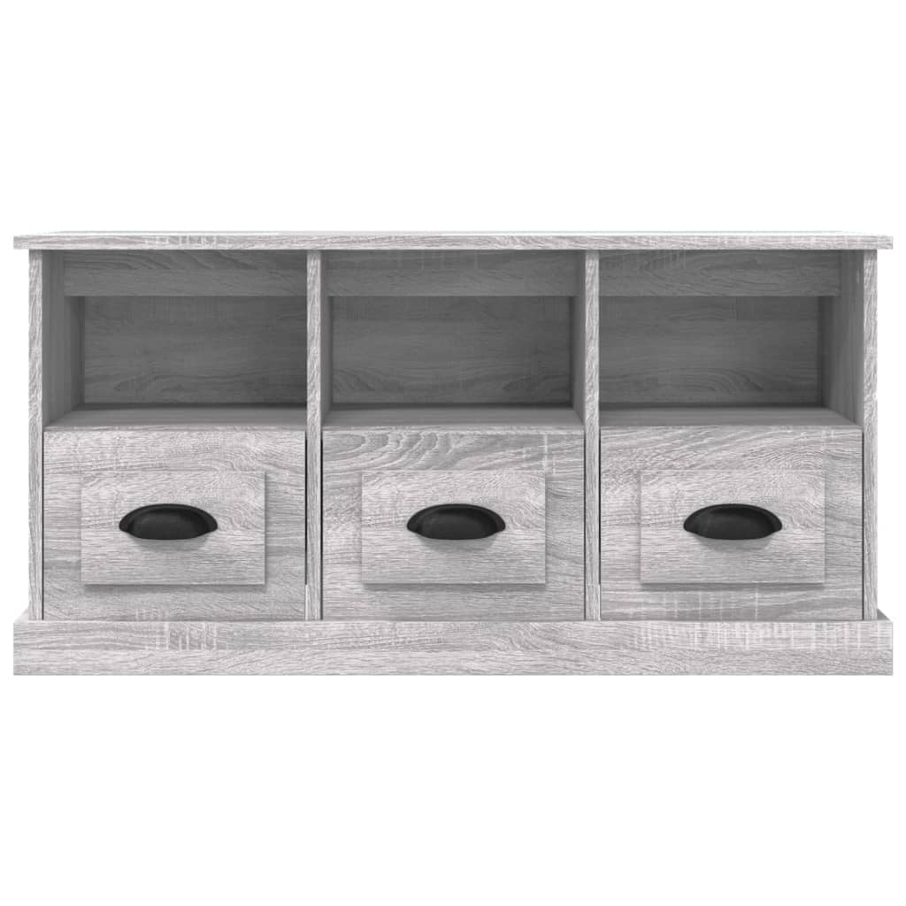 Meuble TV sonoma gris 100x35x50 cm bois d'ingénierie - XIOS