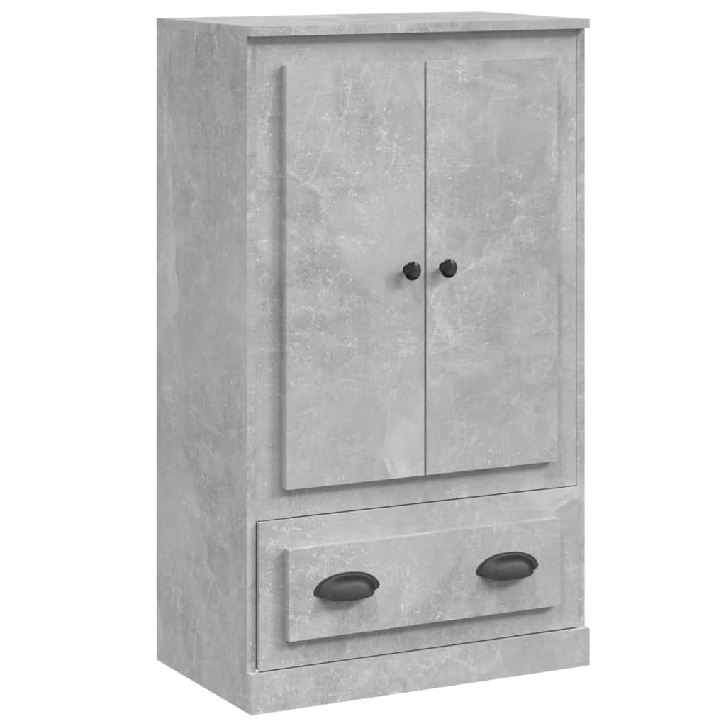 Buffet haut gris béton 60x35,5x103,5 cm bois d'ingénierie - XIOS