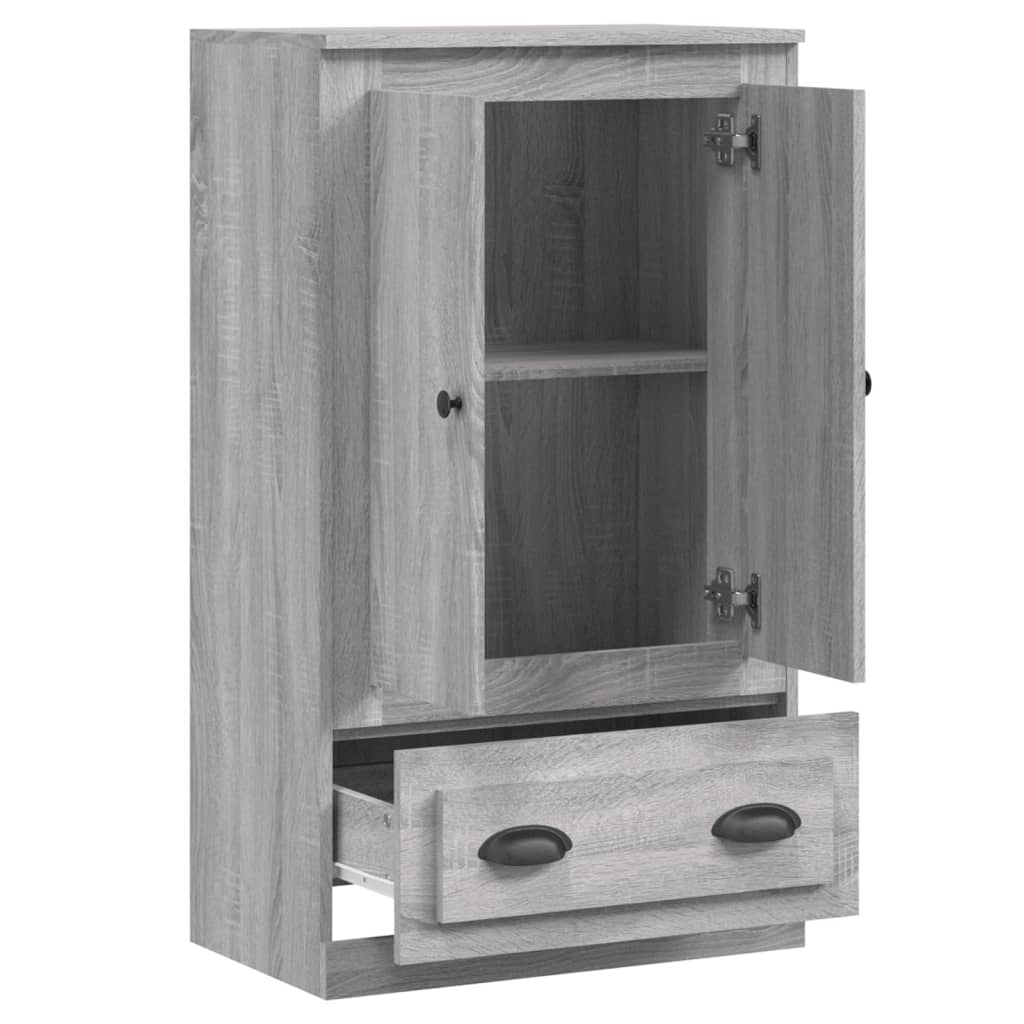 Buffet haut sonoma gris 60x35,5x103,5 cm bois d'ingénierie - XIOS