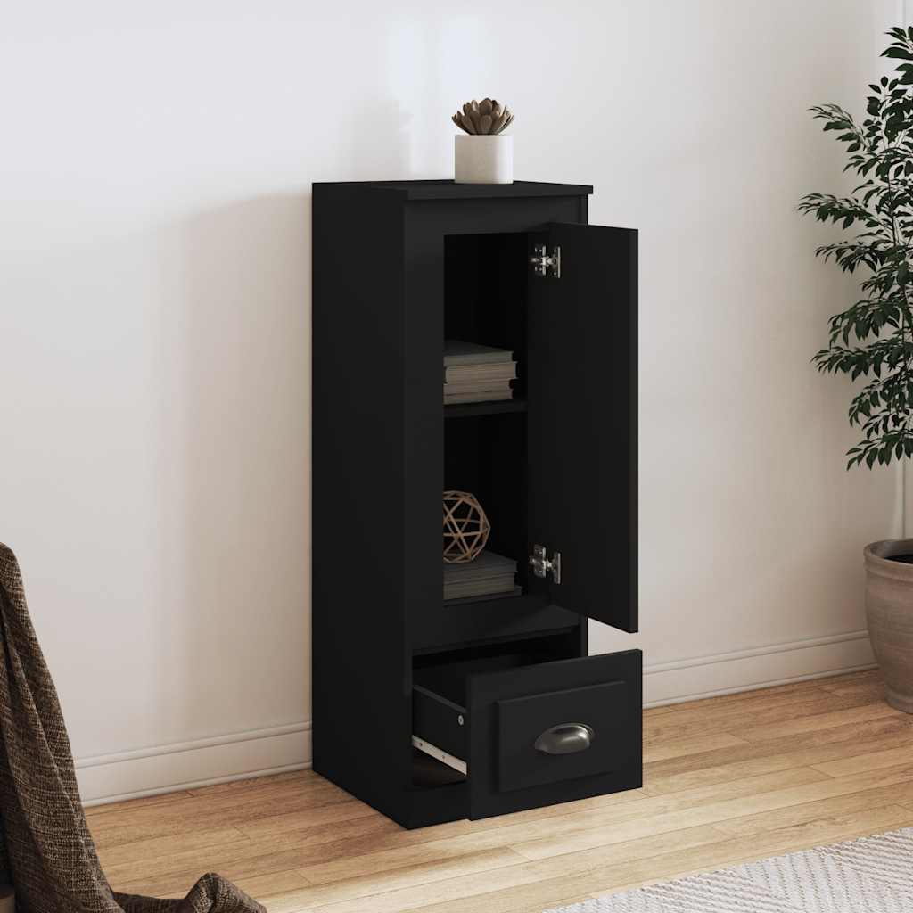 Buffet haut noir 36x35,5x103,5 cm bois d'ingénierie - XIOS