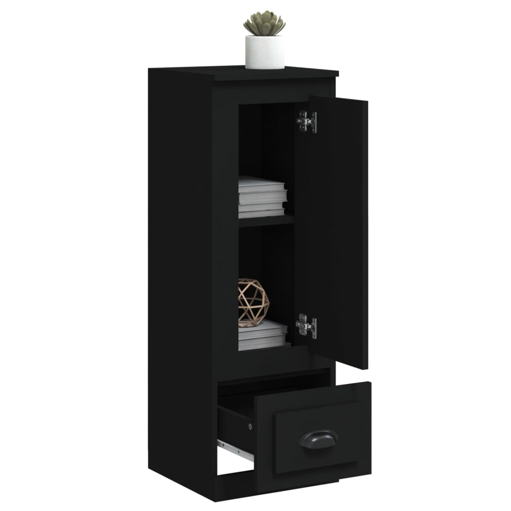 Buffet haut noir 36x35,5x103,5 cm bois d'ingénierie - XIOS