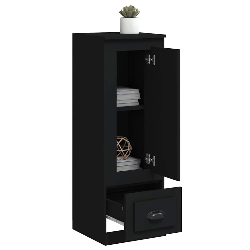 Buffet haut noir 36x35,5x103,5 cm bois d'ingénierie - XIOS