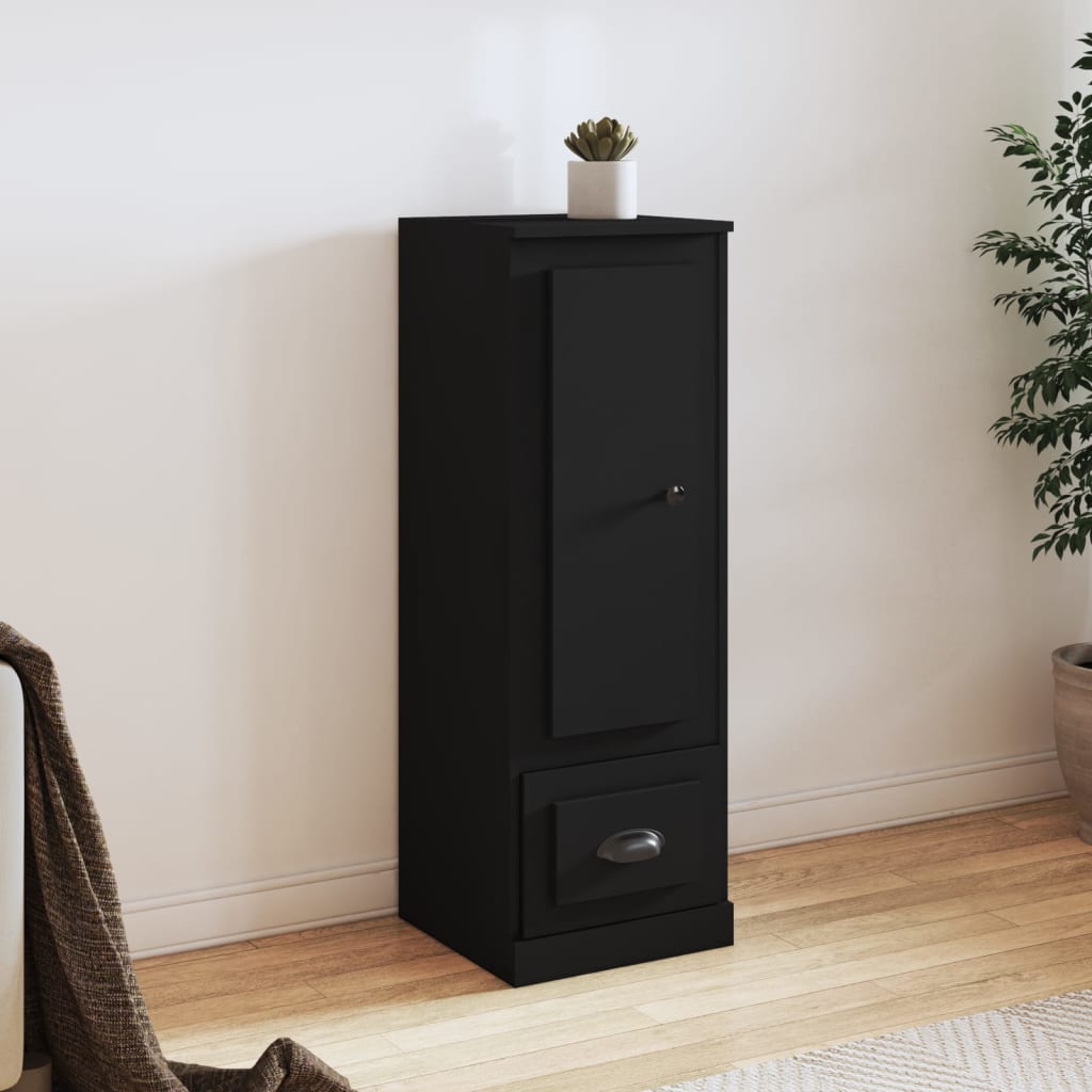 Buffet haut noir 36x35,5x103,5 cm bois d'ingénierie - XIOS