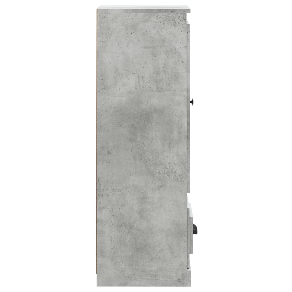 Buffet haut gris béton 36x35,5x103,5 cm bois d'ingénierie - XIOS