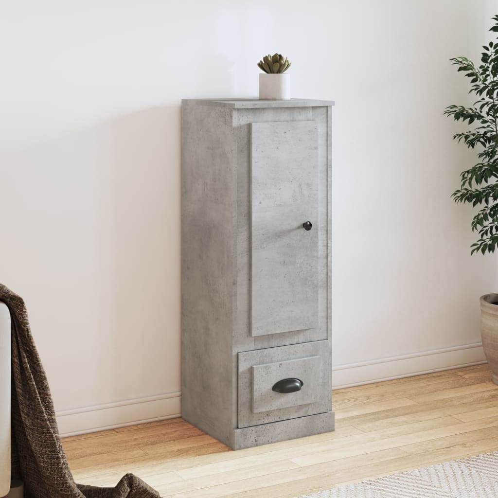 Buffet haut gris béton 36x35,5x103,5 cm bois d'ingénierie - XIOS