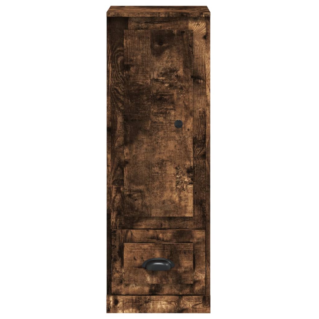 Buffet haut chêne fumé 36x35,5x103,5 cm bois d'ingénierie - XIOS