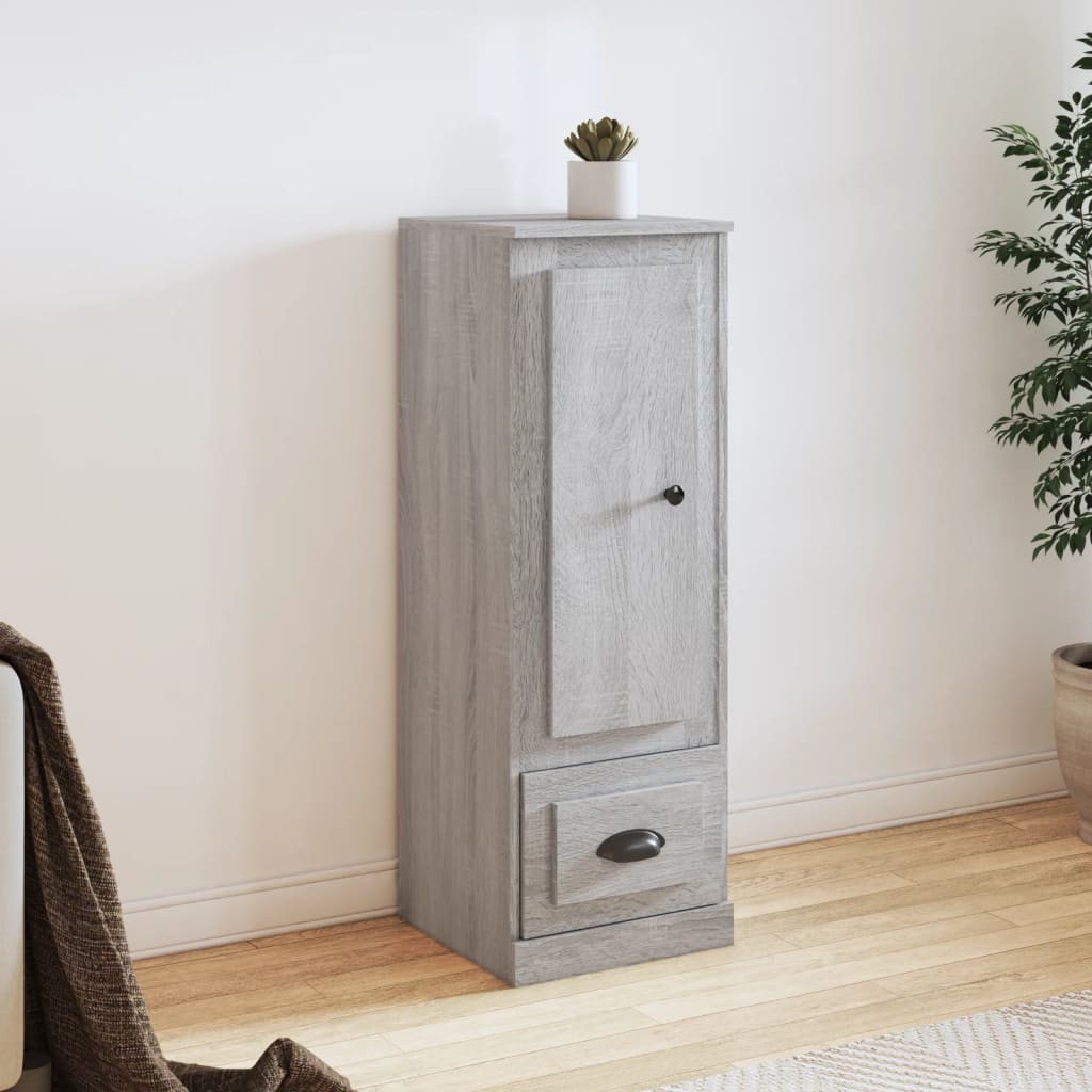 Buffet haut sonoma gris 36x35,5x103,5 cm bois d'ingénierie - XIOS
