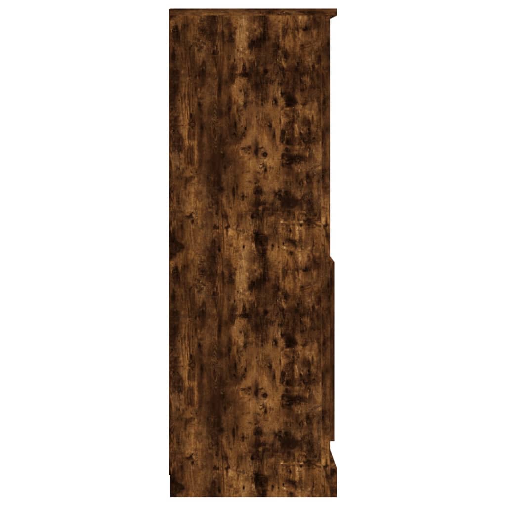 Buffet haut chêne fumé 60x35,5x103,5 cm bois d'ingénierie - XIOS