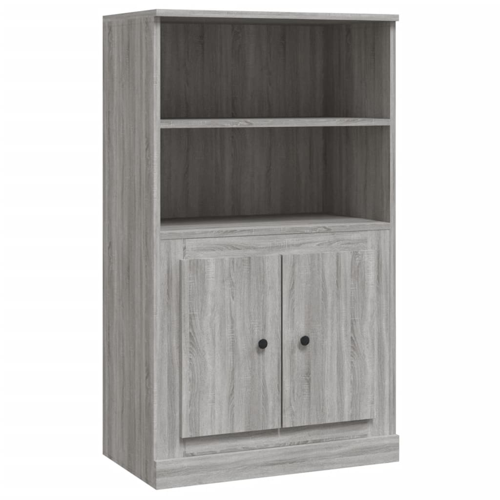 Buffet haut sonoma gris 60x35,5x103,5 cm bois d'ingénierie - XIOS