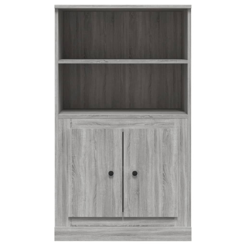 Buffet haut sonoma gris 60x35,5x103,5 cm bois d'ingénierie - XIOS