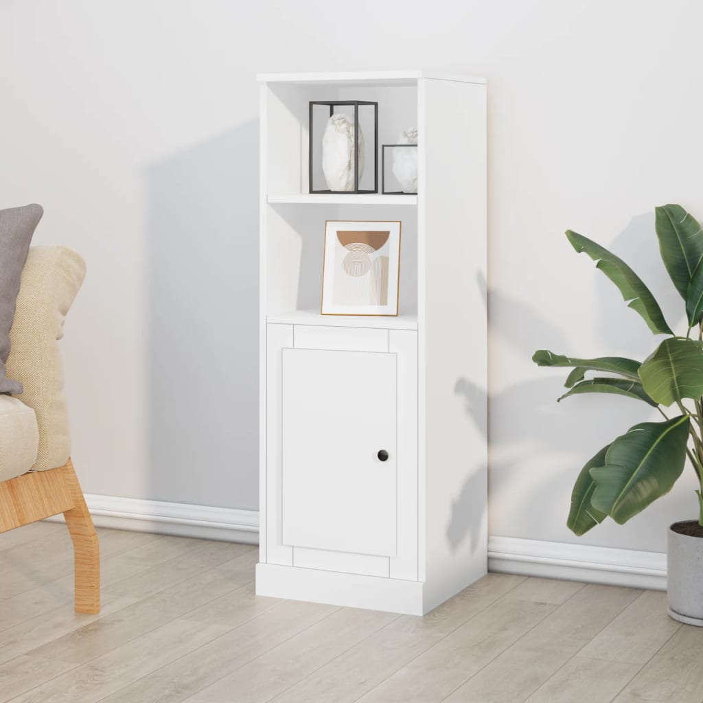 Buffet haut blanc 36x35,5x103,5 cm bois d'ingénierie - XIOS