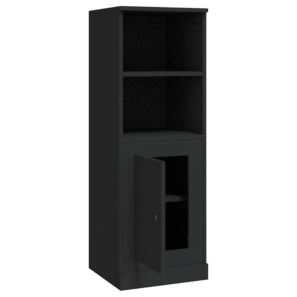 Buffet haut noir 36x35,5x103,5 cm bois d'ingénierie - XIOS
