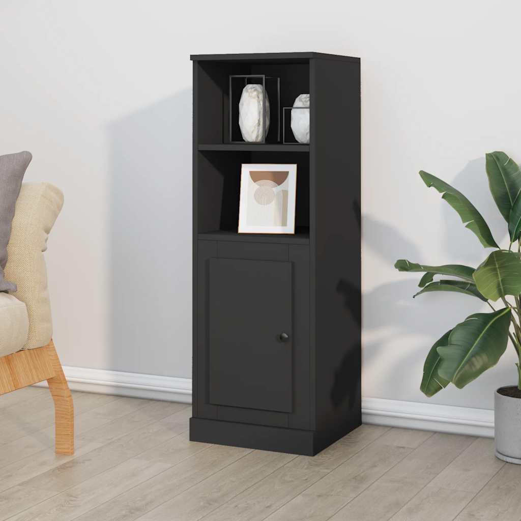 Buffet haut noir 36x35,5x103,5 cm bois d'ingénierie - XIOS