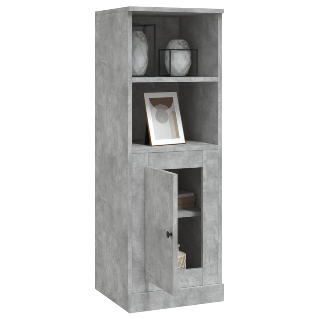 Buffet haut gris béton 36x35,5x103,5 cm bois d'ingénierie - XIOS