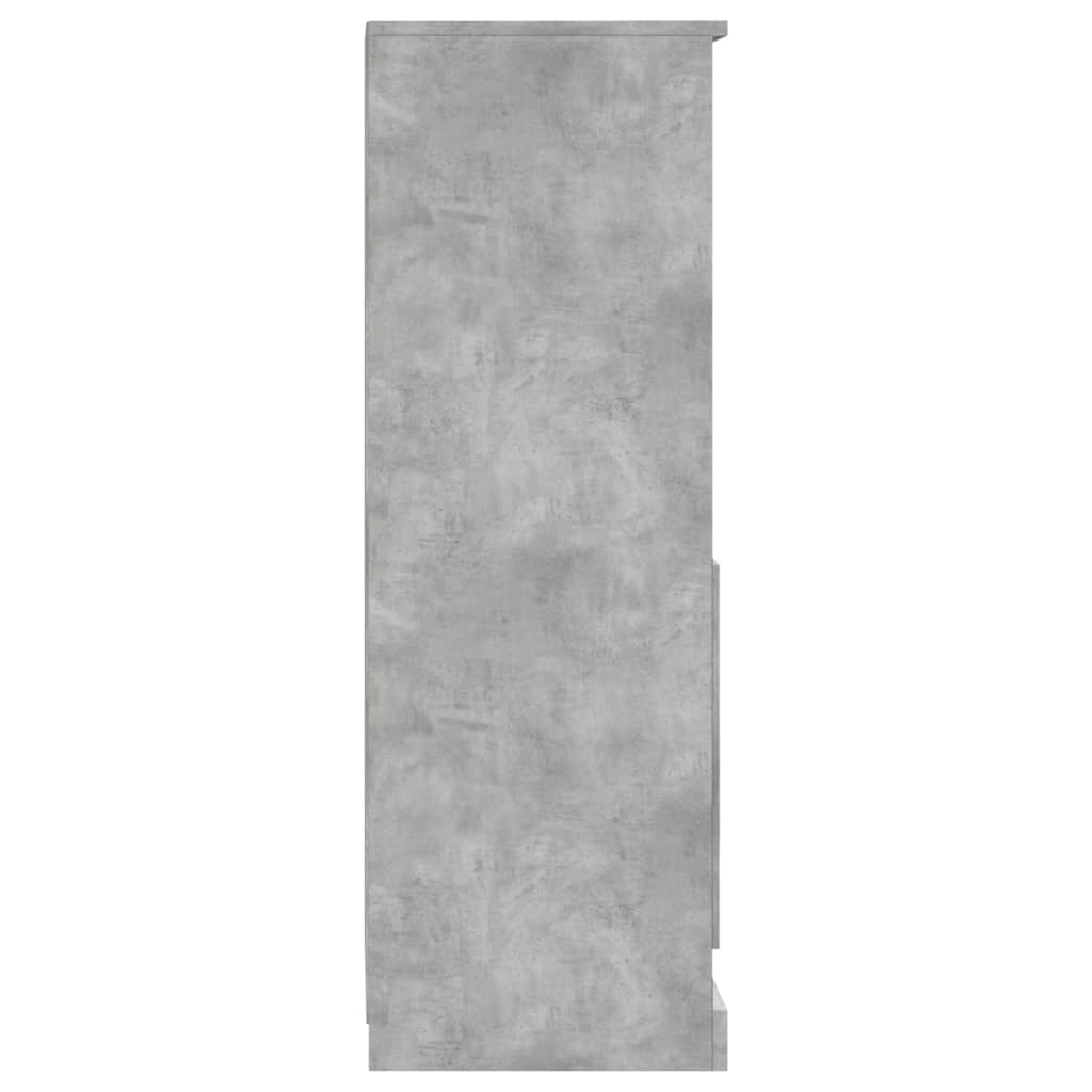 Buffet haut gris béton 36x35,5x103,5 cm bois d'ingénierie - XIOS